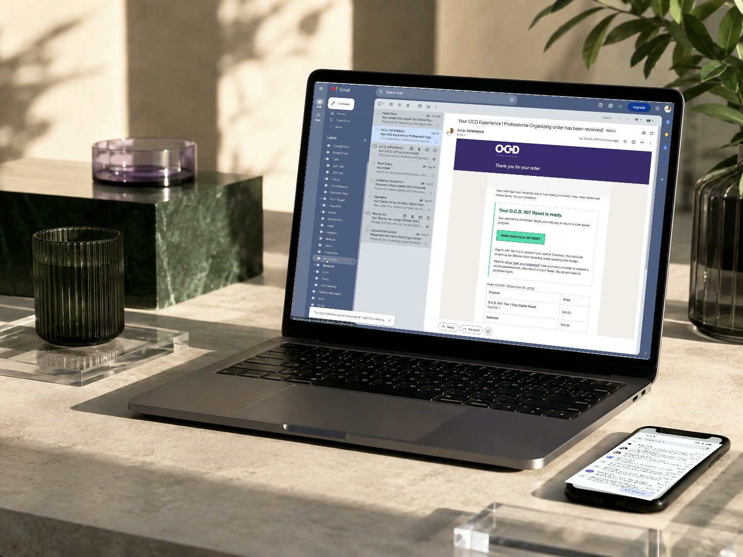 Inbox Triage organizing example