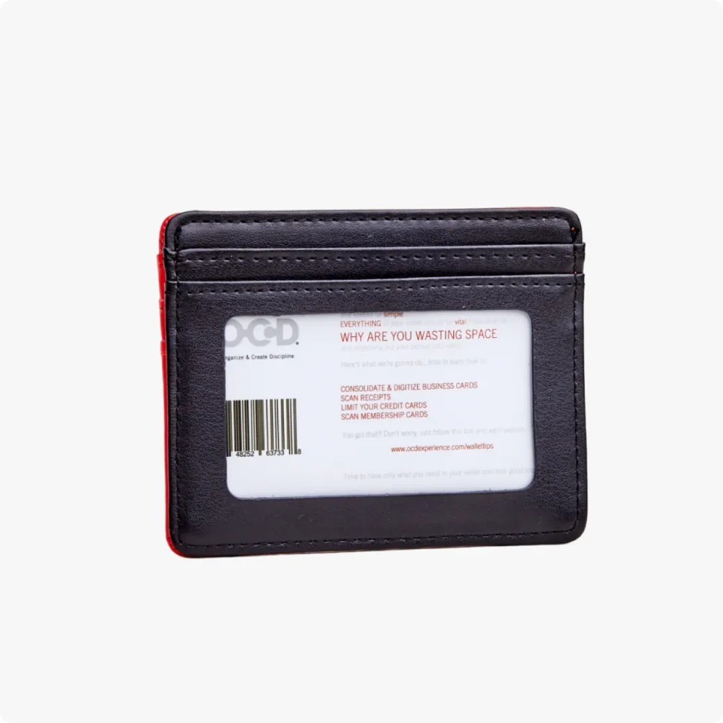 Minimalist Wallet Red RFID